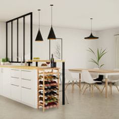 UNBRANDED Veliko stojalo za vino iz bambusa 