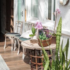 UNBRANDED Lesena škatla za rože - set 3 kom 