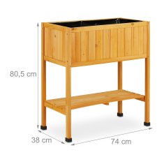 UNBRANDED Zaboj za rože na lesenih nogah 