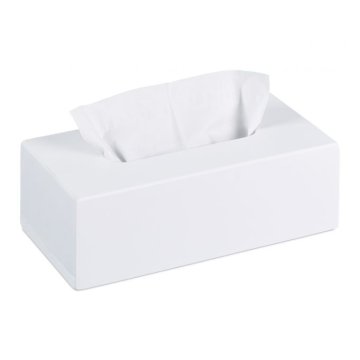 UNBRANDED Škatla za robčke za kozmetiko Bamboo White