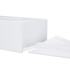 UNBRANDED Škatla za robčke za kozmetiko Bamboo White 