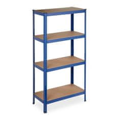 UNBRANDED Odlagalna polica s 4 policami modra 
