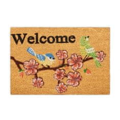 UNBRANDED Predpražnik iz kokosovih vlaken "Welcome" birds 