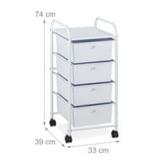 UNBRANDED Kopalniški voziček s 4 predali 