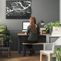 UNBRANDED set 2 namiznih tekačev črne barve 