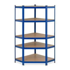 UNBRANDED Kotni regal s 5 policami moder 