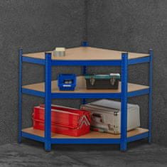 UNBRANDED Kotni regal s 5 policami moder 