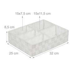 UNBRANDED Košara za shranjevanje s 5 predelki 