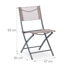 UNBRANDED Set zložljivih vrtnih stolov 2 