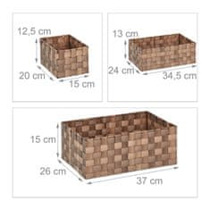 UNBRANDED Pletena košara za shranjevanje Set 4 