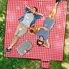 UNBRANDED Piknik odeja 200 x 200 cm karo 