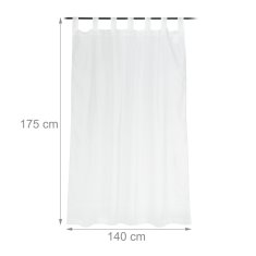 UNBRANDED Komplet 2 belih zaves 