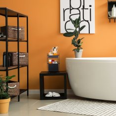 UNBRANDED Shramba z 2 predaloma črne barve 