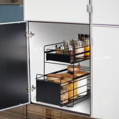 UNBRANDED Shramba z 2 predaloma črne barve 