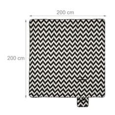 UNBRANDED Piknik odeja 200 x 200 cm cik cak 