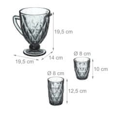 UNBRANDED Set 7 sivih kozarcev 