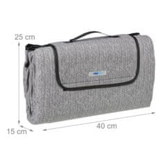 UNBRANDED Piknik odeja 200 x 200 cm ribja kost 