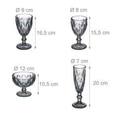 UNBRANDED Set 7 sivih kozarcev 