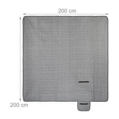 UNBRANDED Piknik odeja 200 x 200 cm ribja kost 