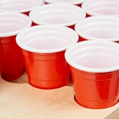 UNBRANDED Mini Beer Pong z rdečimi skodelicami 