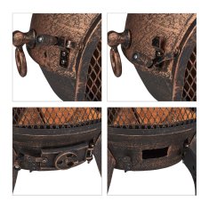 UNBRANDED Zunanji kamin bronaste barve 