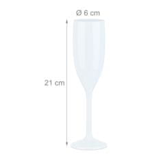 UNBRANDED Plastični kozarci za šampanjec - set 12 kosov 