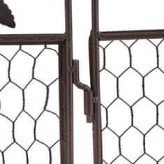 UNBRANDED Akcijska ograja 4 panelna temno rjava 