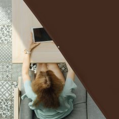 UNBRANDED Sončno jadro trapezno rjavo 