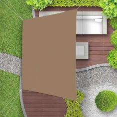 UNBRANDED Sun sail trapezoidna kavno rjava 