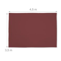 UNBRANDED Sun sail pravokotno bordo 
