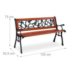 UNBRANDED Vrtna klop z vrtnicami temno rjave barve 