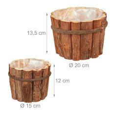 UNBRANDED Set lesenih loncev 2 