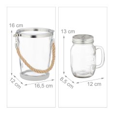 UNBRANDED 4 kozarci s pokrovčki in slamicami vklj. vedro za led 