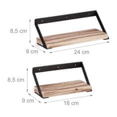 UNBRANDED Komplet visečih polic 2 