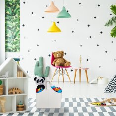 UNBRANDED Lesena košara imitacija usnja krem bela 
