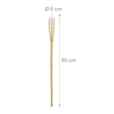 UNBRANDED Set 10 vrtnih svetilk iz bambusa 
