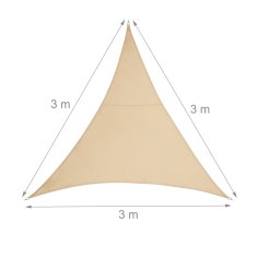 UNBRANDED Sun sail poliester trikotni pesek 
