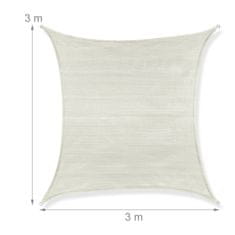 UNBRANDED Sun sail polietilensko kvadratno sivo 