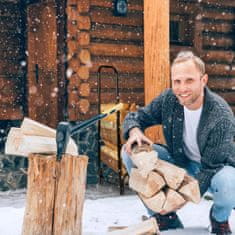 UNBRANDED Veliko kovinsko stojalo za drva 