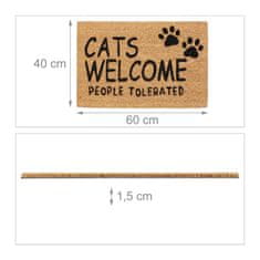 UNBRANDED Predpražnik iz kokosovih vlaken Cats Welcome 