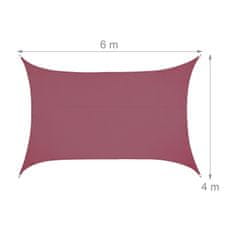 UNBRANDED Sun sail pravokotno bordo 