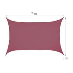 UNBRANDED Sun sail pravokotno bordo 