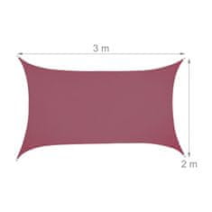 UNBRANDED Sun sail pravokotno bordo 