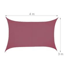 UNBRANDED Sun sail pravokotno bordo 