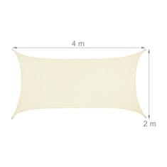 UNBRANDED Sun sail pravokotno krem barve 