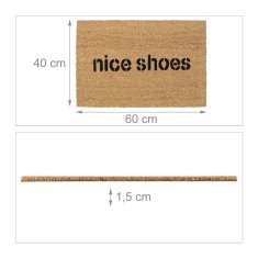 UNBRANDED Predpražnik iz kokosovih vlaken "Nice shoes" 