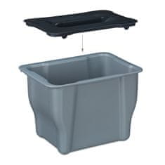 UNBRANDED Koš za organske odpadke kuhinjski 5 l siv 