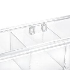 UNBRANDED Prozorna škatla za čaj s 3 predelki 