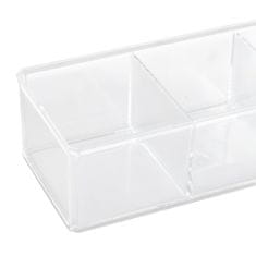UNBRANDED Prozorna škatla za čaj s 3 predelki 