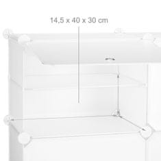UNBRANDED Bela omarica za čevlje z 12 predelki 